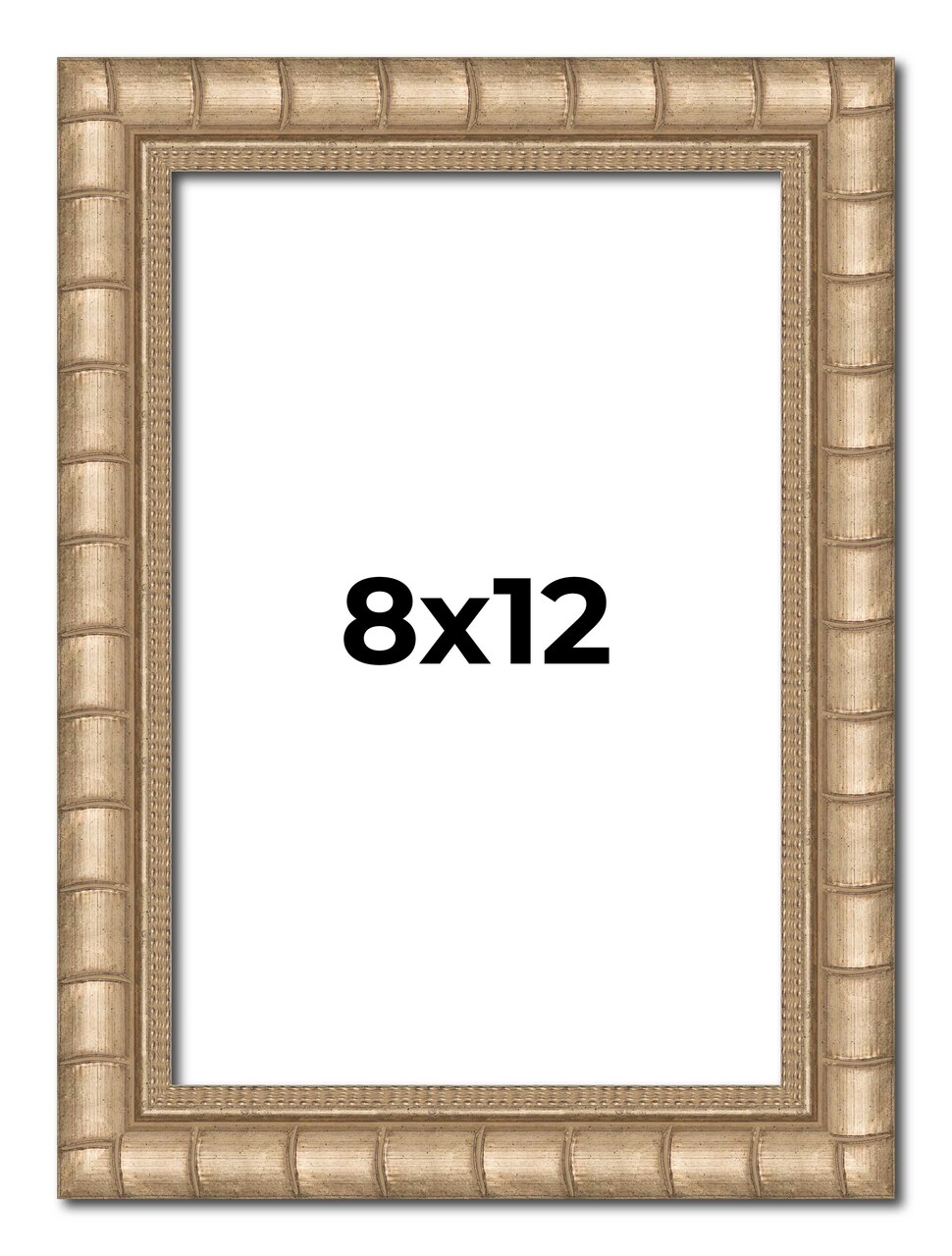 8x12 Modern Bamboo Picture Frame with UV-Resistant Acrylic & Acid Free Backing, Available in 5 Finishes - Gold, Silver, Brown, Black, and Natural
